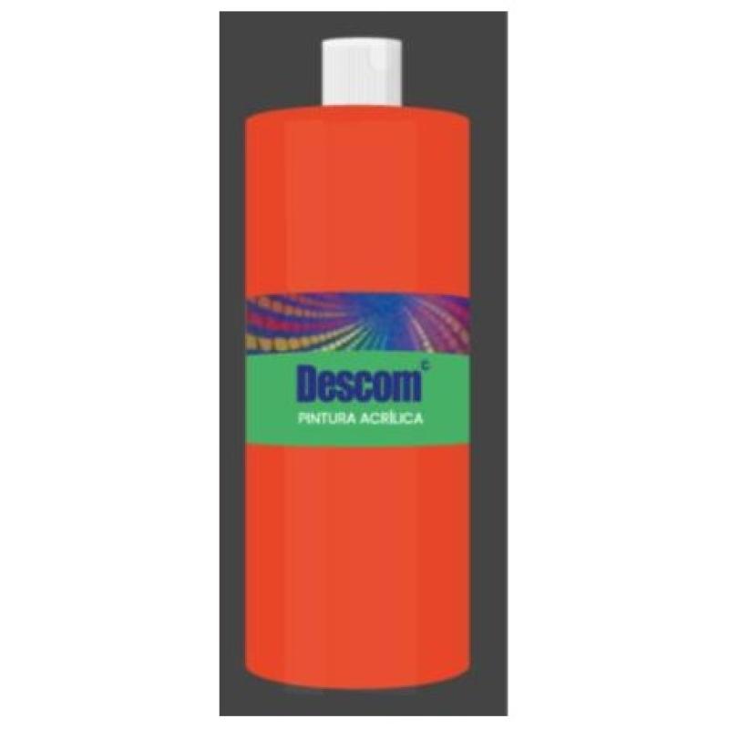 PINTURA ACRILICA DESCOM 500 ML ROJO ESCOLAR