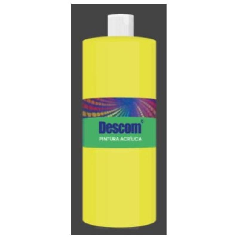 PINTURA ACRILICA DESCOM 500 ML AM. LIMON ESCOLAR