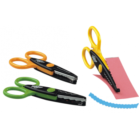 TIJERAS ESCOLAR FAIBO ZIG ZAG PLASTIC