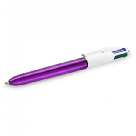 BOLIGRAFO BIC 4 COLORES FUN PURPURA