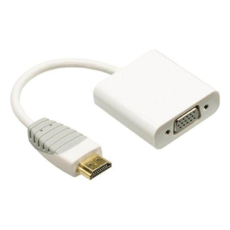 ADAPTADOR HDMI A VGA CON AUDIO 20 CM MACHO HEMBRA