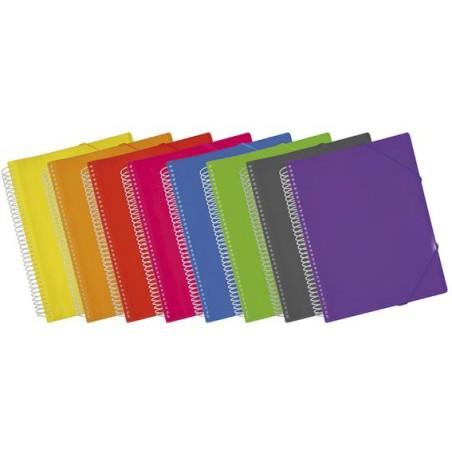 CARPETA DESCOM FUNDAS ESPIRAL 60H TRANSPARENTE