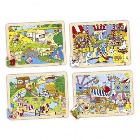 SET 4 PUZZLES TIEMPO LIBRE