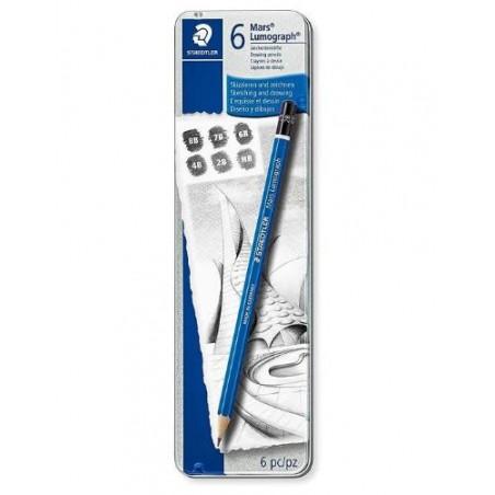 LAPICES STAEDTLER LUMOGRAPH 6 GRADUACIONES