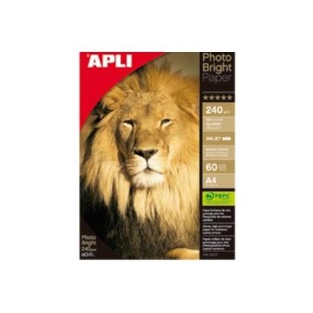 PAPEL APLI PHOTO BRILLO 240 GRS C/60