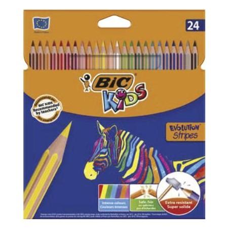 LAPICES BIC KIDS EVOLUTION STRIPES C/24