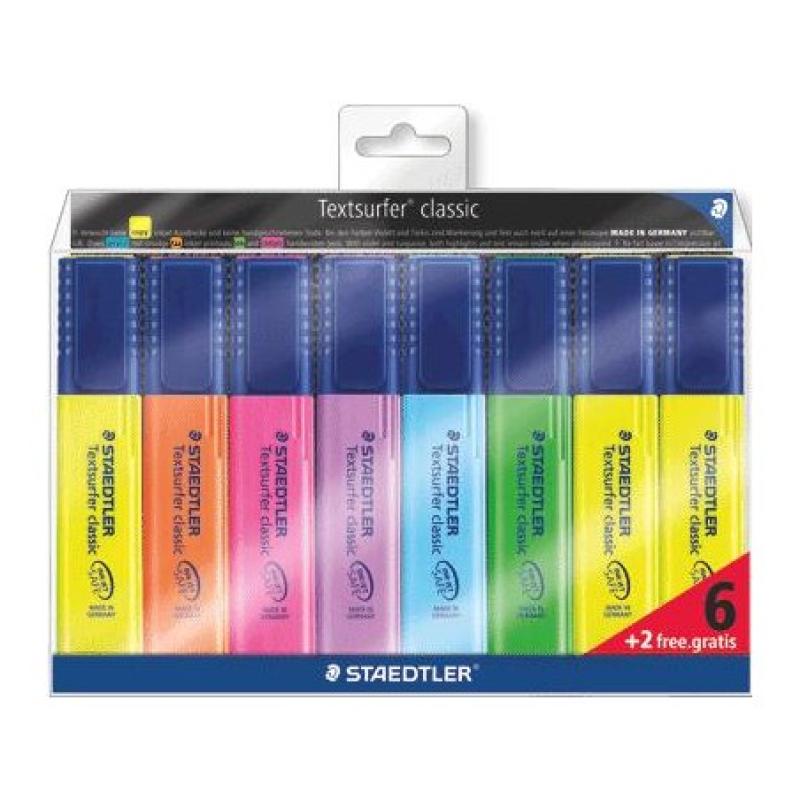 ROTULADOR FLUOR STAEDTLER TEXTSUR 6+2