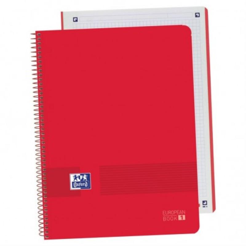 BLOC OXFORD EUROPEAN LIVE&GO A4+ 5X5 80 H ROJO