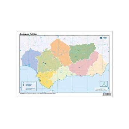 MAPA MUDO 4 COL 33X23 ANDALU P B/50