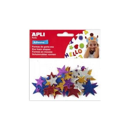 FIGURAS APLI EVA ADHE PURPURINA ESTRELLAS B/50