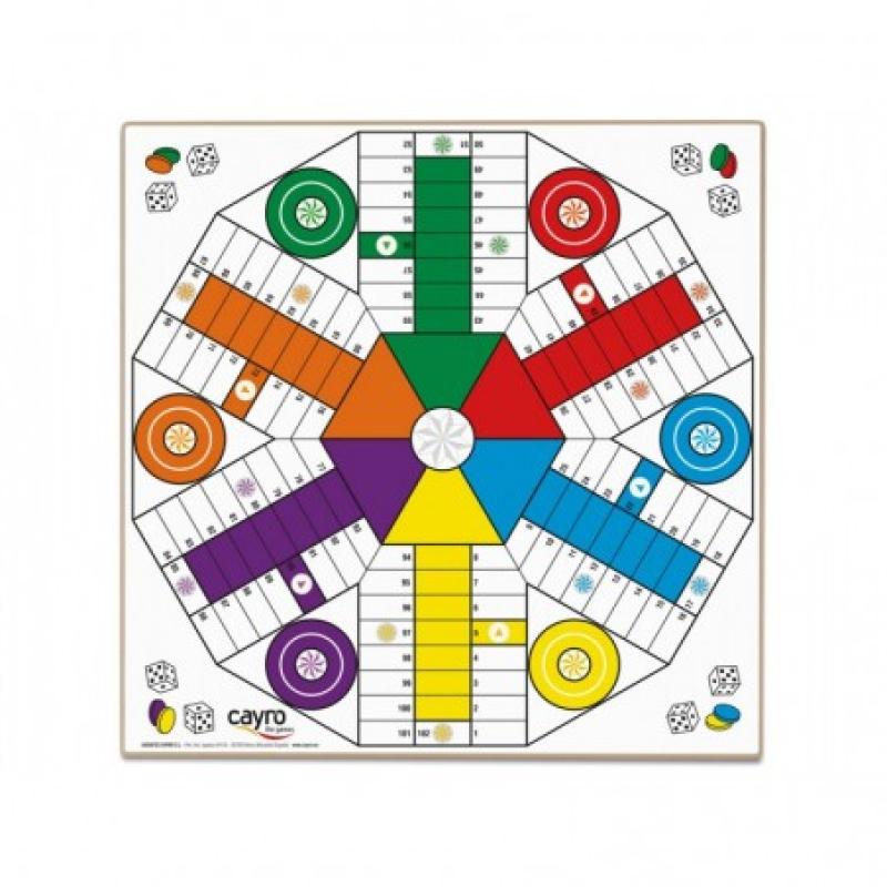 TABLERO PARCHIS-OCA MELAMINA 6 JUGADORES 40 CM