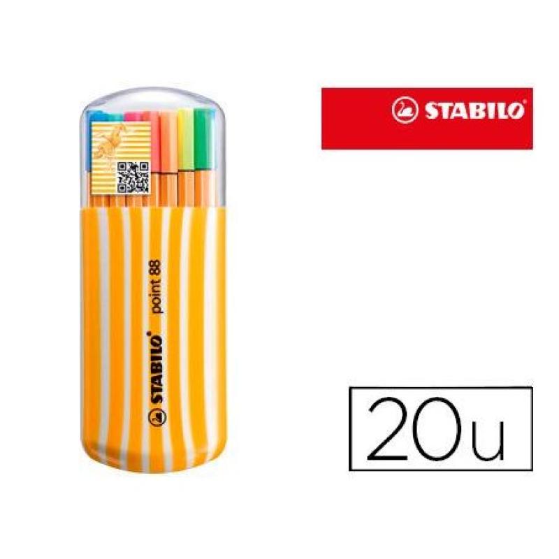 ROTULADOR STABILO POINT 88 ZEBRUI NEON C/20