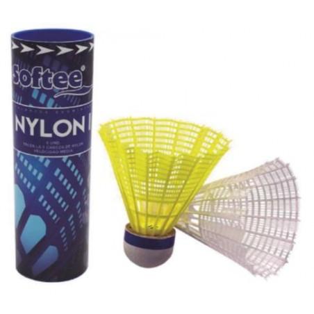 VOLANTES BADMINTON SOFTEE NYLON I BLANCO