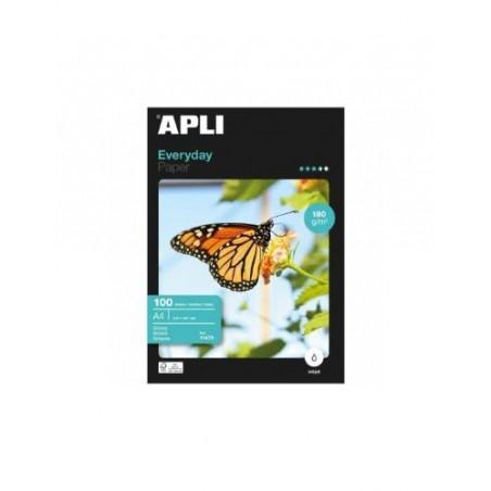 PAPEL APLI PHOTO BRILLO 180 GRS A-4 C/100