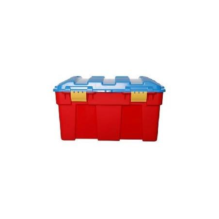 CAJA 40 LITROS CON TAPA 390X330X590 MM. ROJA