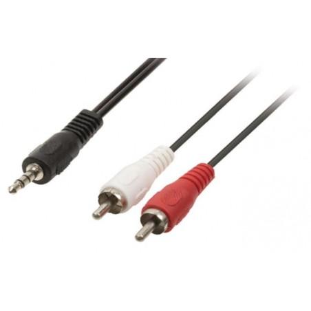 CABLE AUDIO 2 METROS 3.5 MM A 2-RCA