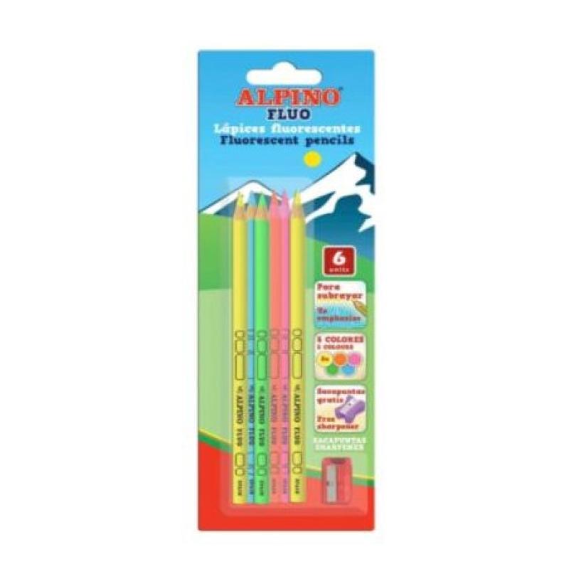 LAPICES ALPINO FLUORESCENTE B/6