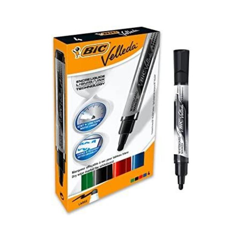 ROTULADOR BIC VELLEDA LIQUID C/4