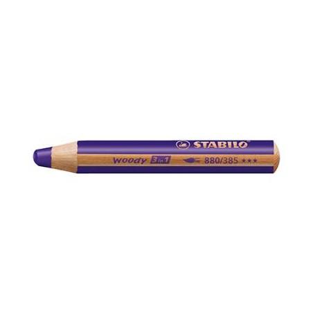 LAPICES STABILO WOODY 3 EN 1 VIOLETA C/6