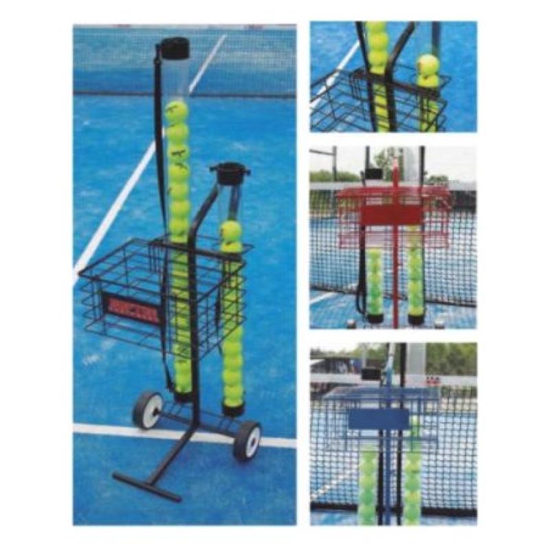 CARRO PORTAPELOTAS TENIS/PADEL 80 PELOTAS SOFTEE AZUL