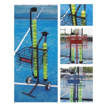 CARRO PORTAPELOTAS TENIS/PADEL 80 PELOTAS SOFTEE AZUL