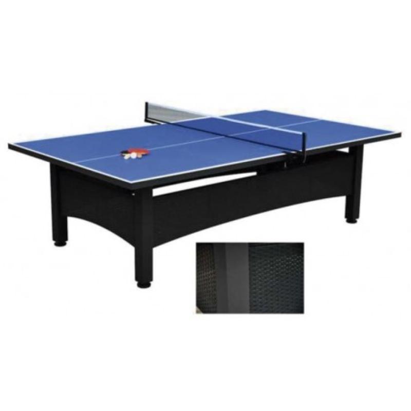 MESA DE TENIS DE MESA EXTERIOR SILOLI NEGRO/AZUL