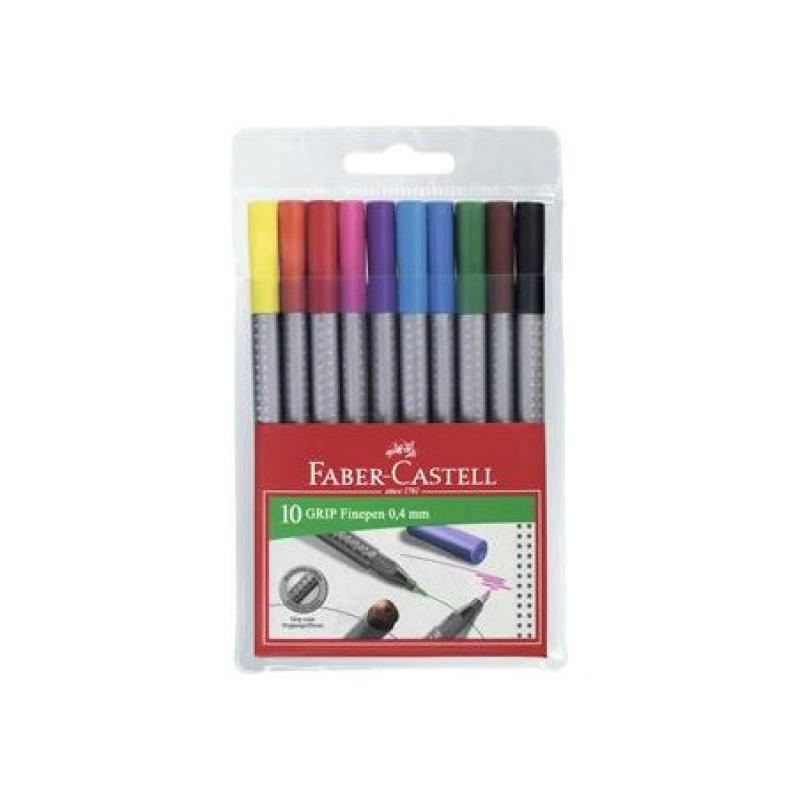 ROTULADOR FABER GRIP FINEPEN SET 10 COLORES