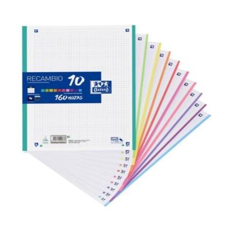 RECAMBIO OXFORD 10 COLORES P/160 A4 5X5