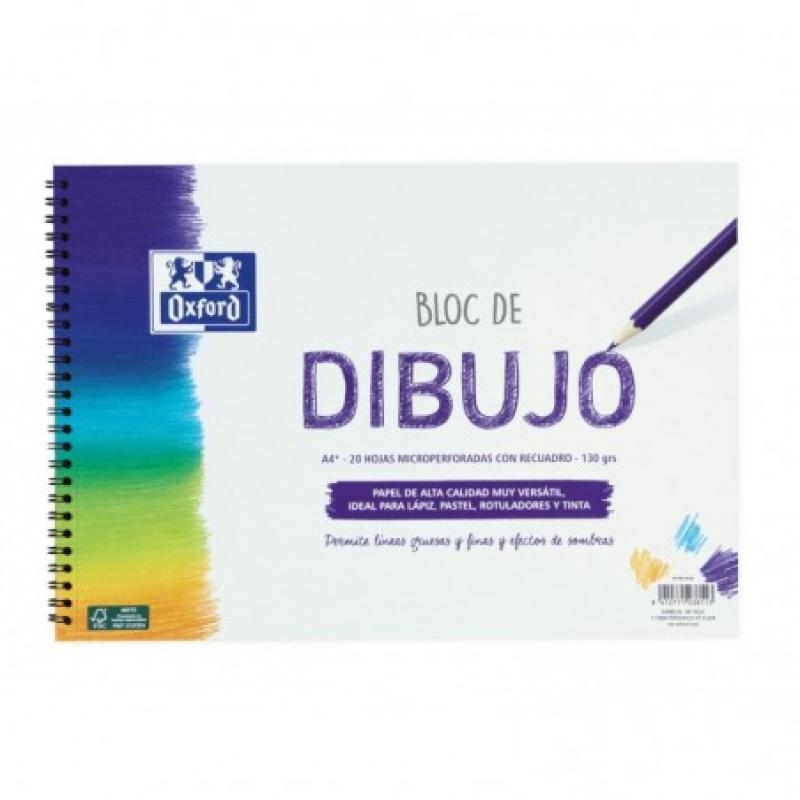 BLOC DE DIBUJO OXFORD A4+ 20H RECUADRO 130G