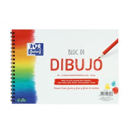 BLOC DE DIBUJO OXFORD A5+ 20H LISO 130G