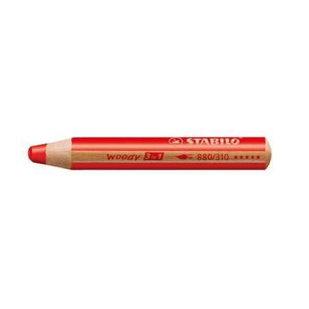 LAPICES STABILO WOODY 3 EN 1 ROJO CARMIN C/6