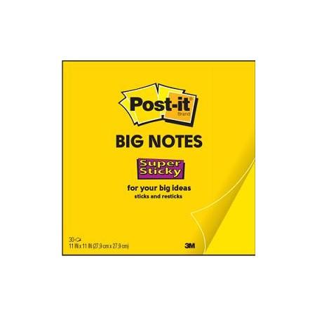 POST-IT SUPER STICKY 279X279 MM. GIGANTES. AMARILLO. 30 H