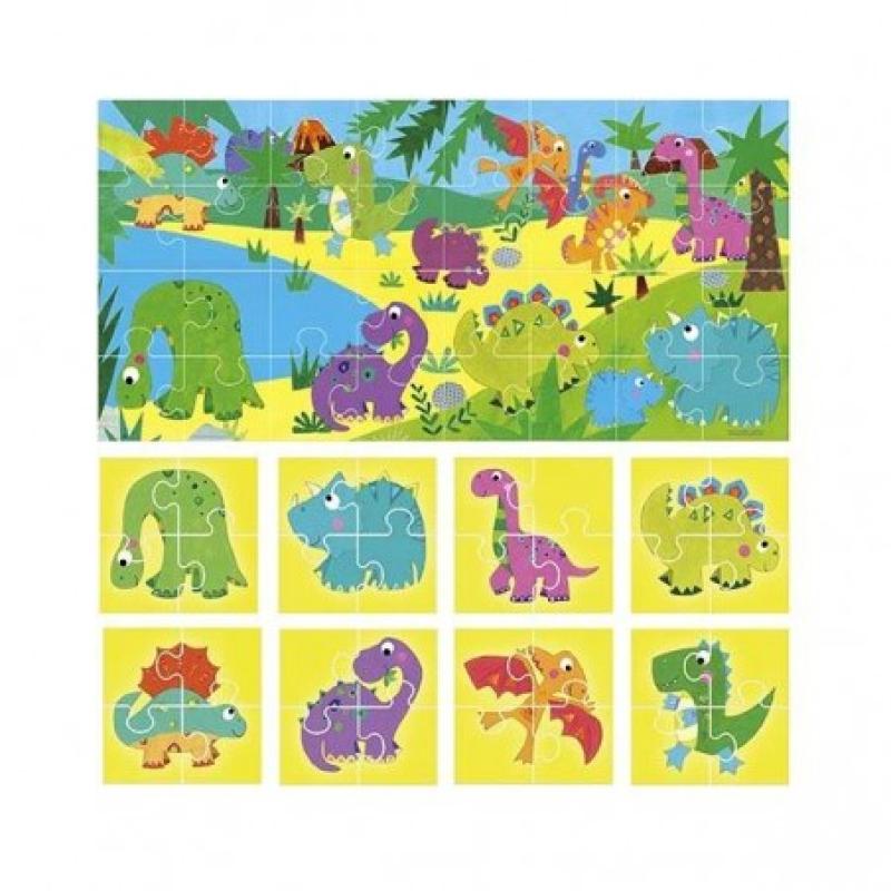 FOURNIER PUZZLE 8+1 DINOSAURS