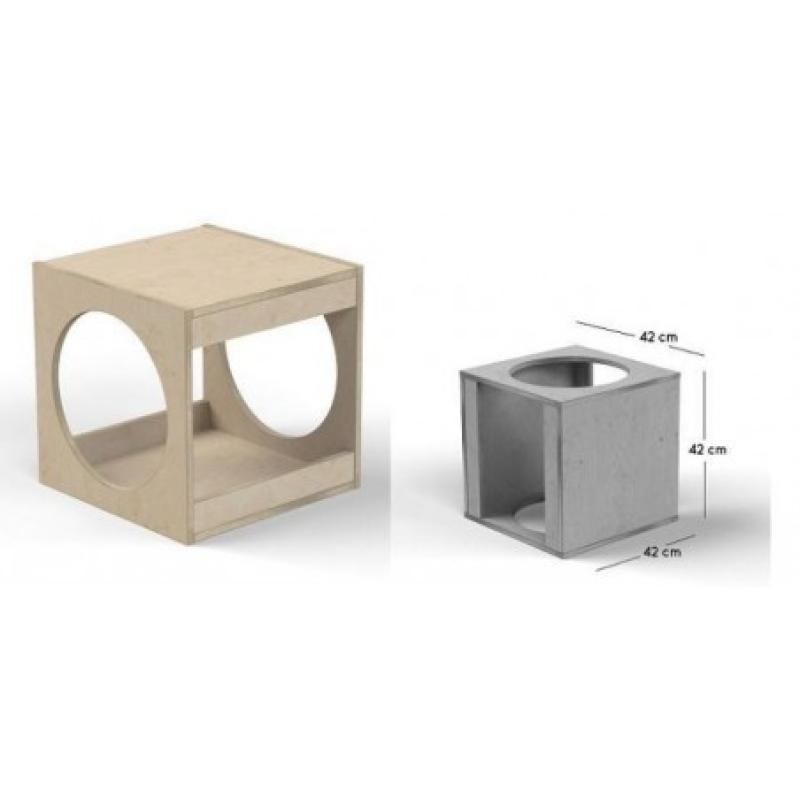 CUBO PEQUEÑO MDF HAYA