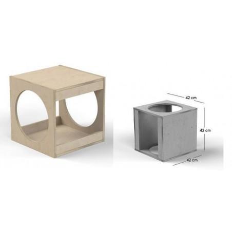 CUBO PEQUEÑO MDF BLANCO