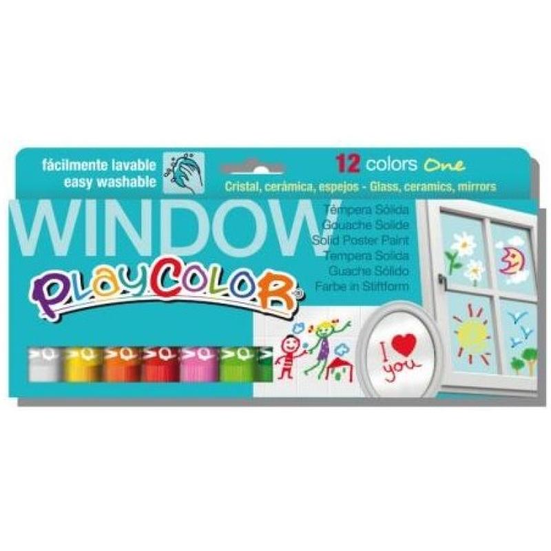 TEMPERA PLAYCOLOR WINDOW 12 COLORES