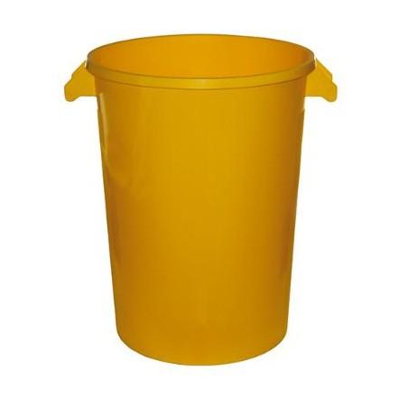 BARREÑO PARA RESIDUOS 100 LITROS AMARILLO