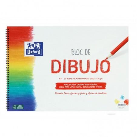 BLOC DE DIBUJO OXFORD A3+ 20H LISO 130G