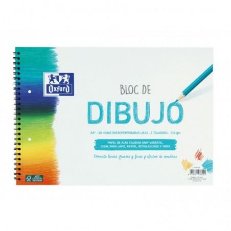 BLOC DE DIBUJO OXFORD A4+ 20H LISO TALADROS 130G