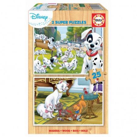 EDUCA 2X25 DISNEY ANIMALS DALMATAS+ ARISTOGATOS