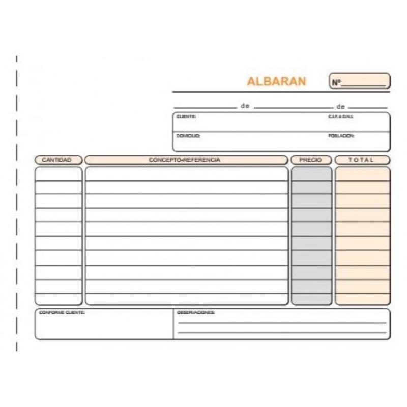 TALONARIO LOAN ALBARAN 4º APDO. DOBLE