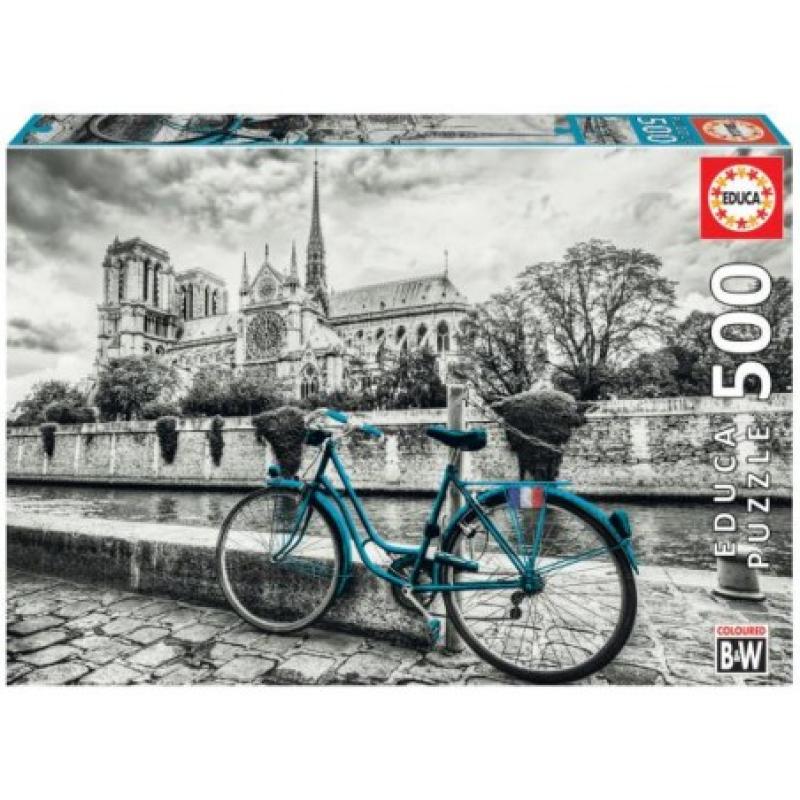 EDUCA 500 BICICLETA CERCA DE NOTRE DAME "COLOURED B&W"