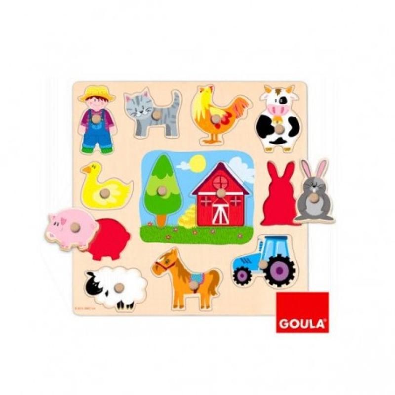 PUZZLE MADERA SILUETAS GRANJA