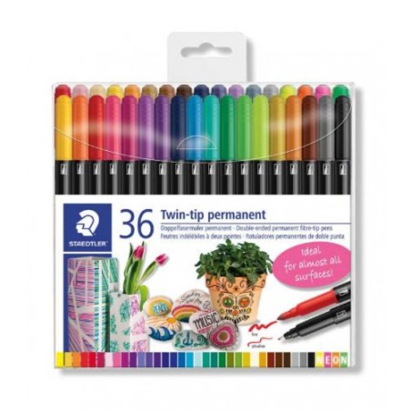 ROTULADOR DOBLE PUNTA PERMANENTES STAEDTLER C/36