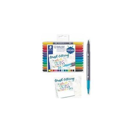 ROTULADOR DOBLE PUNTA LETTERING STAEDTLER C/12