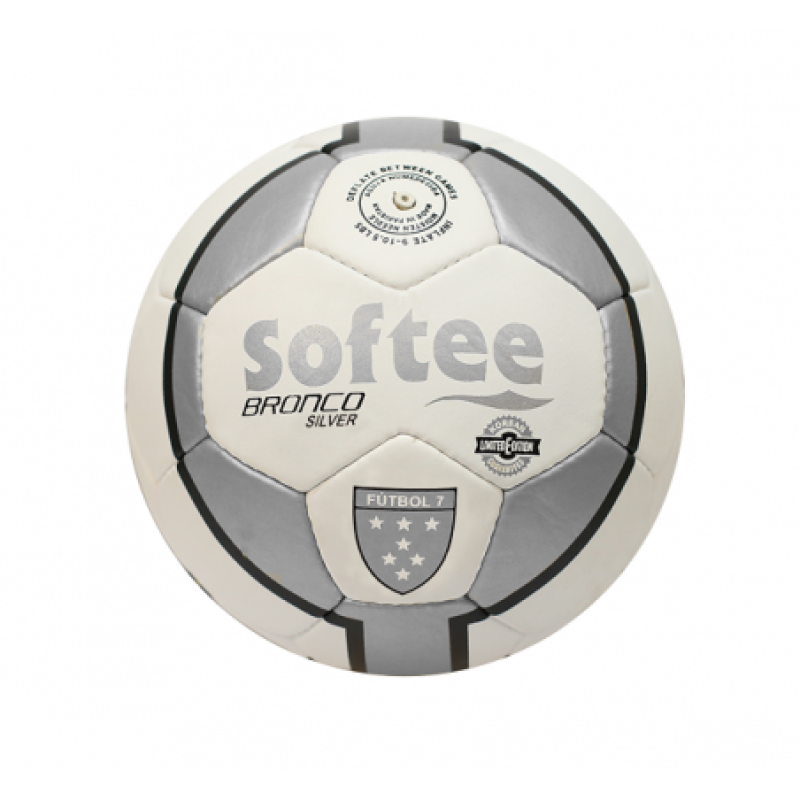 BALON SOFTEE CAUCHO BRONCO PLATA FUTBOL 7