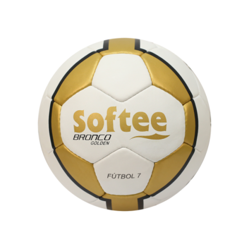 BALON SOFTEE CAUCHO BRONCO ORO FUTBOL 7