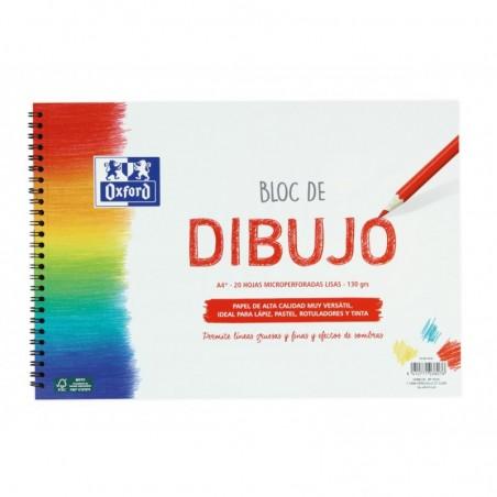 BLOC DE DIBUJO OXFORD A4+ 20H LISO 130G