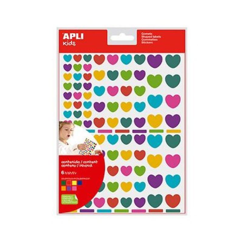 GOMET APLI SOBRE CORAZONES REMOVIBLES MULTICOLOR B/6