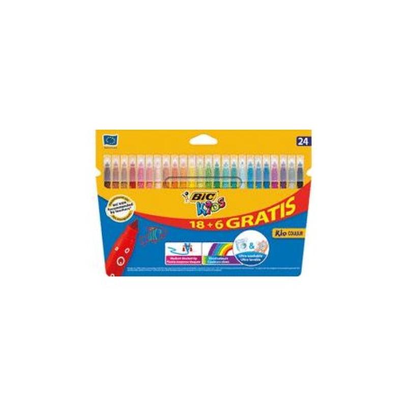 ROTULADOR BIC KIDS COULEUR C/18+6